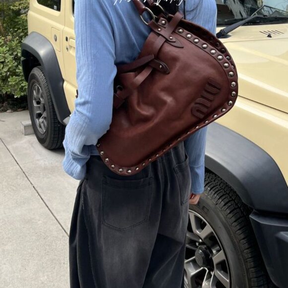 Miu Miu Tote Brown Leather Vintage - Picture 2 of 16